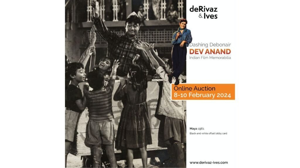 Vintage Film Memorabilia of ‘Dashing Daring – Dev Anand’ being sold online by deRivaz & Ives, 8th to 10th February 2024 - PNN Digital