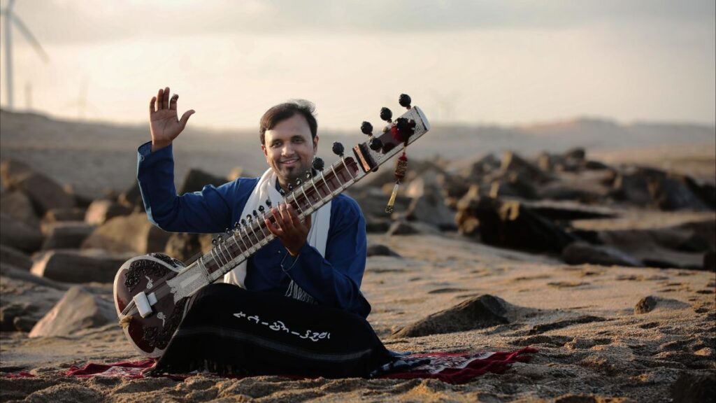 Bhagirath Bhatt, a sitar sadhak and a music composer living in Surat, has been honoured with the Maharashtra Gaurav Puraskar Award