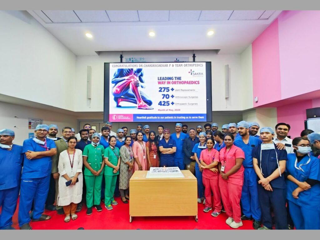 Sakra World Hospital Breaks Records with 275 Plus Joint Replacement Surgeries in May