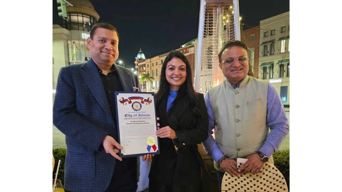 City of Artesia, California, Honours Cultural Activist Sundeep Bhutoria for Contributions to Indian Culture