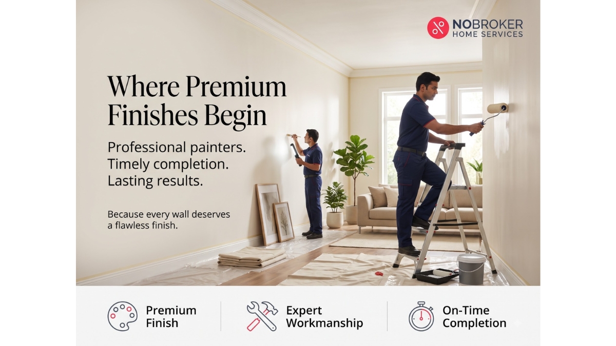 NoBroker Sets a New Standard for Premium Home Painting with Quality-Assured Workmanship and On-Time Completion