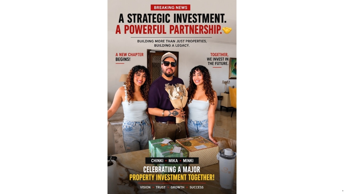 Mika Singh and Chinki Minki Announce a New Property Investment Together, Marking a New Chapter of Growth