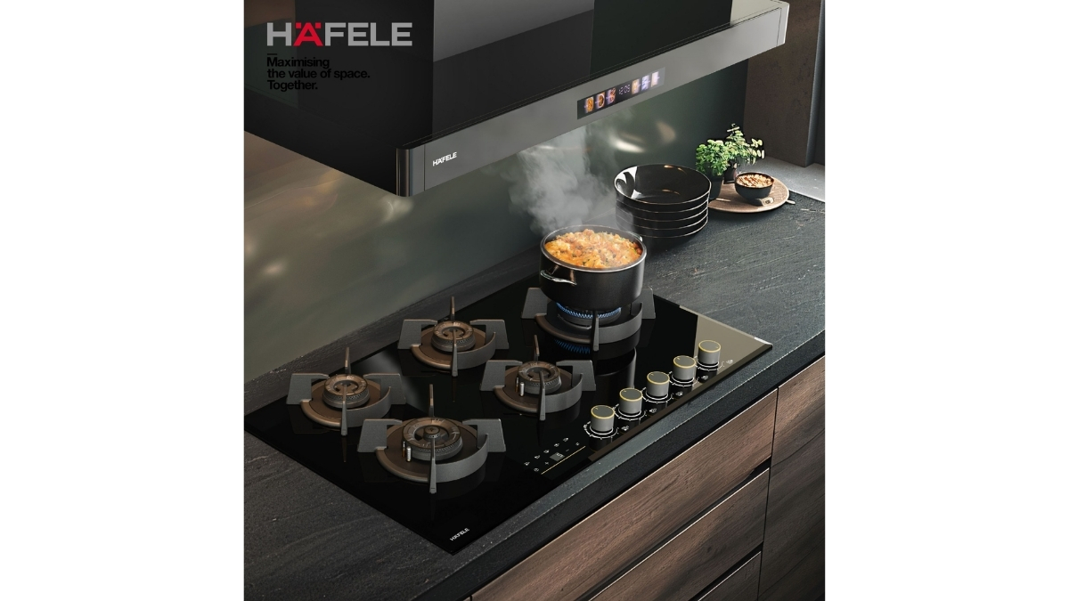 Hafele Cronus Digi-Step Hobs Simplify Cleaning with Thoughtful Burner Design