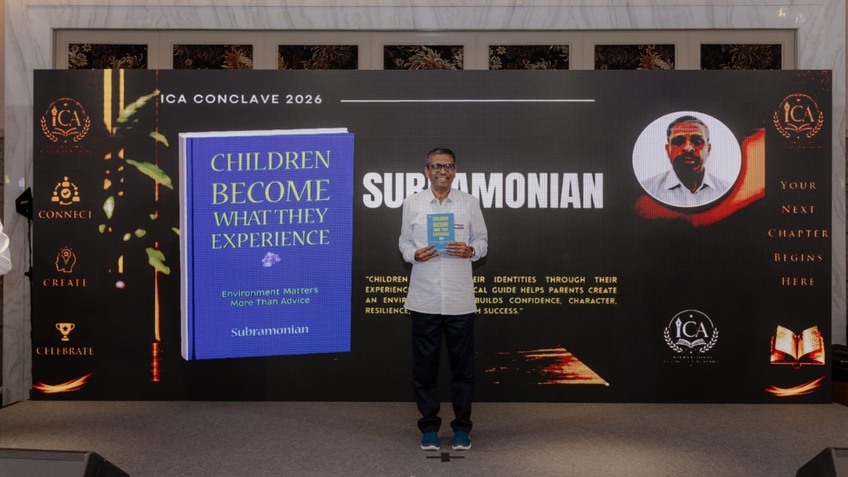 From Engineer to Author: Mr. Subramonian Launched ‘Children Become What They Experience’ at ICA Conclave 2026